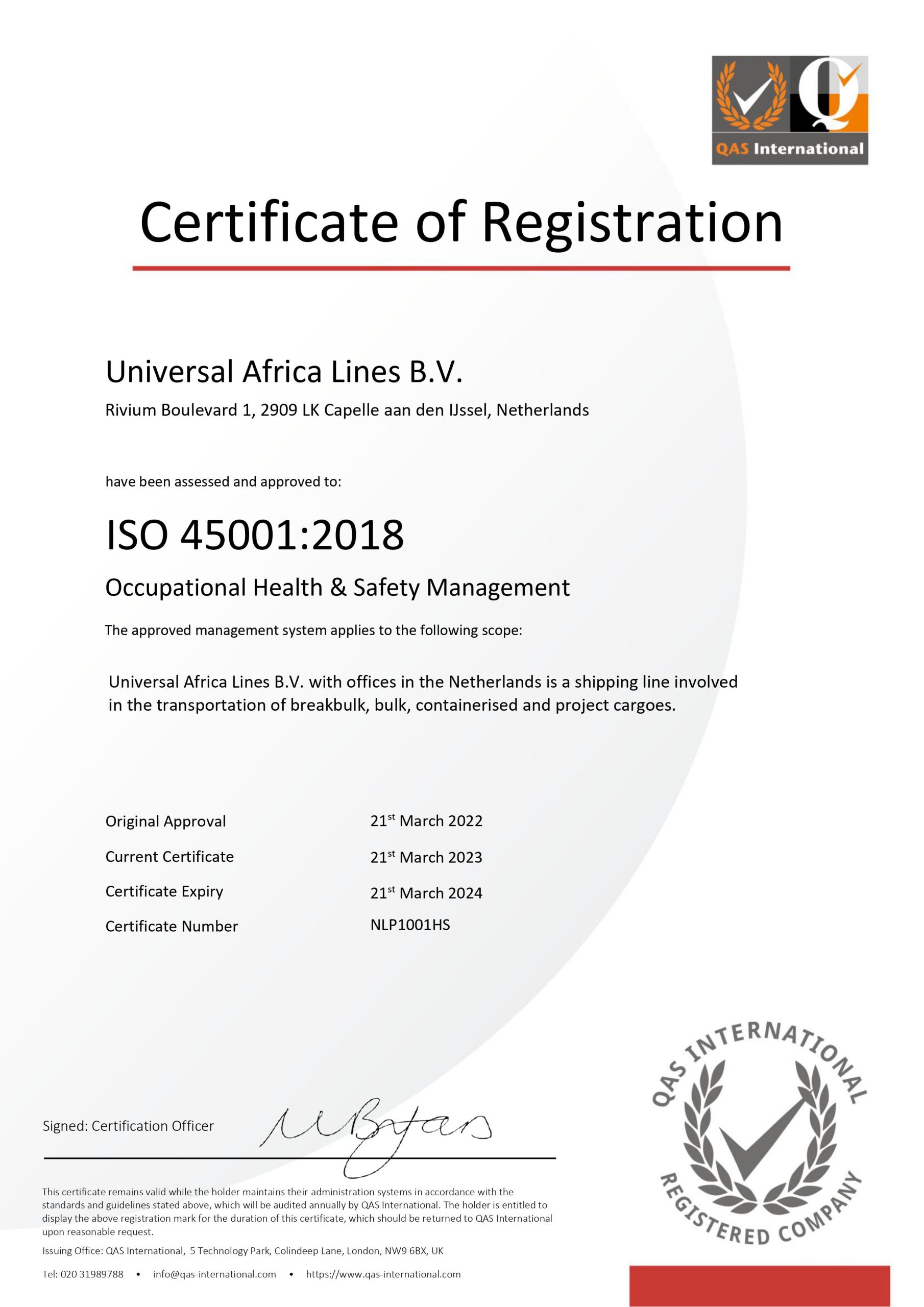 ISO 45001 2018 - 2023